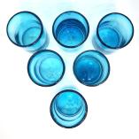 Solid Aqua Blue 9 oz Short Tumblers (set of 6)
